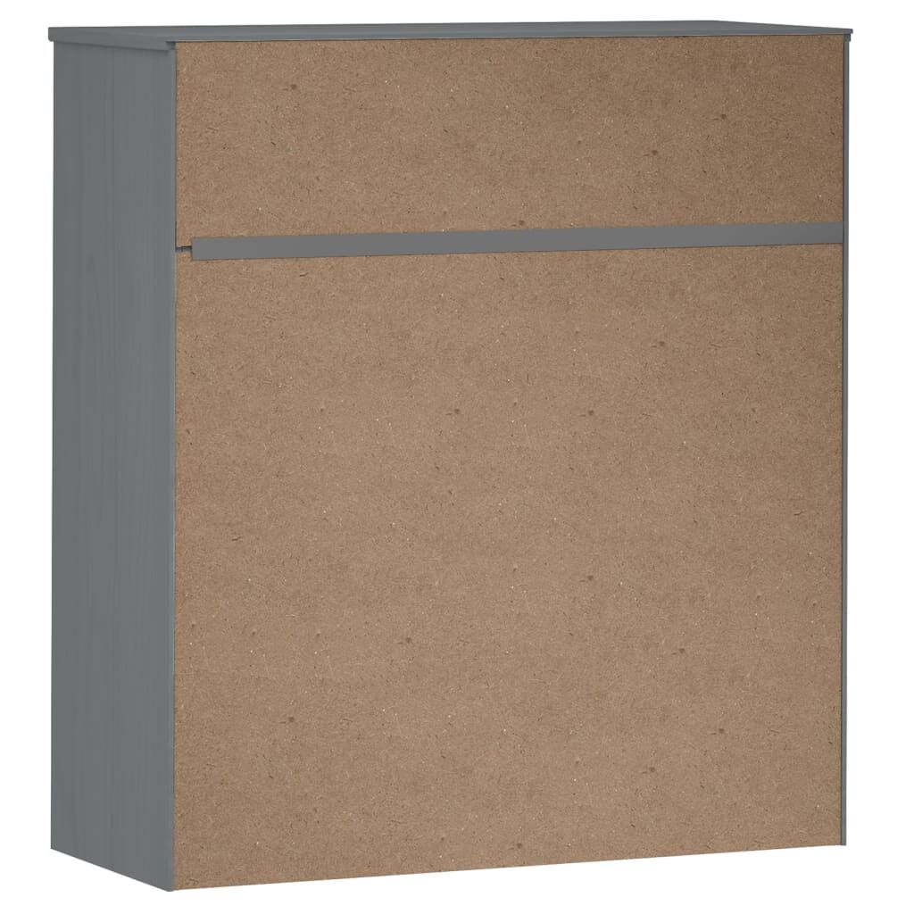 vidaXL Πάνω Μέρος Ντουλαπιού MOLDE Γκρι 90x35x100 εκ. Μασίφ Πεύκο