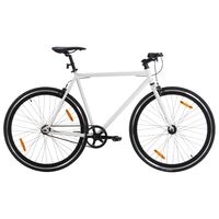 vidaXL Ποδήλατο Μονής Ταχύτητας Λευκό και Μαύρο 700c 51 εκ.