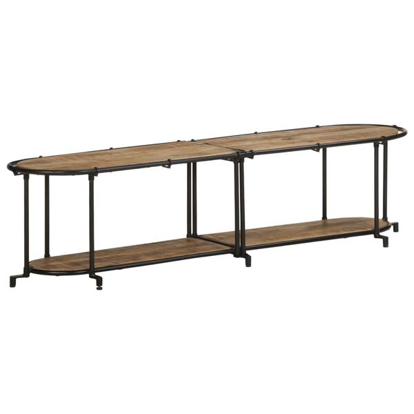vidaXL Έπιπλο Τηλεόρασης 160x42x40 εκ. Μασίφ Ακατέργ. Ξύλο Μάνγκο