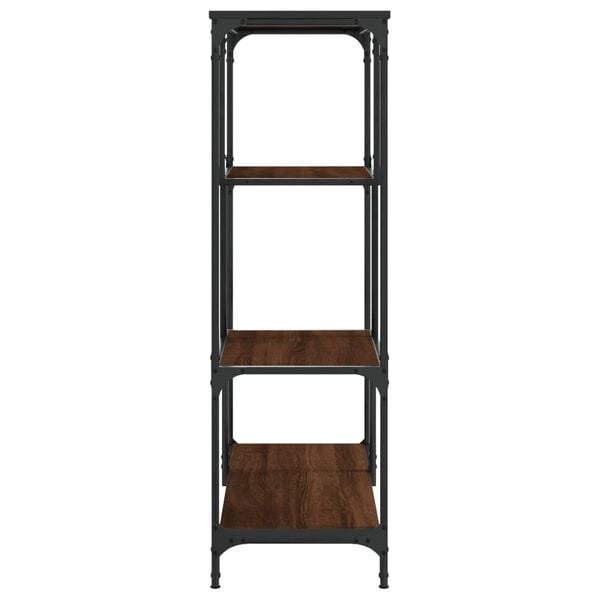 vidaXL Βιβλιοθήκη Καφέ Δρυς 81 x 36 x 115 εκ. Επεξεργ. Ξύλο / Ατσάλι