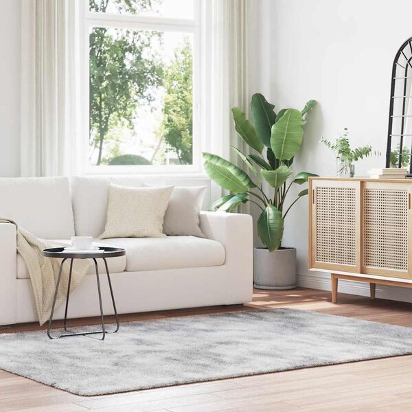 vidaXL Χαλί Shaggy με Ψηλό Πέλος NAVARRA Ασημί Γκρι 160x230 εκ.