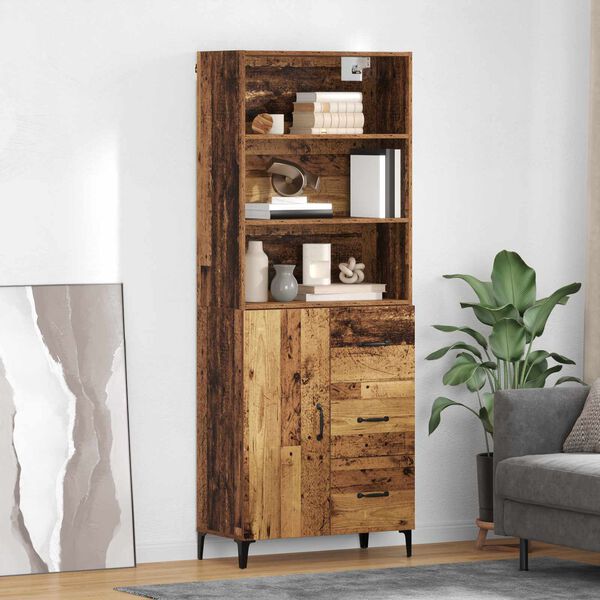 vidaXL Highboard &Pi;&alpha;&lambda;&iota;ό &Xi;ύ&lambda;&omicron; 69,5 x 34 x 180 &epsilon;&kappa;. &Epsilon;&pi;&epsilon;&xi;&epsilon;&rho;&gamma;&alpha;&sigma;&mu;έ&nu;&omicron; &xi;ύ&lambda;&omicron;