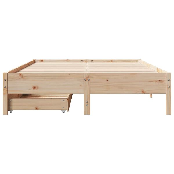 vidaXL Σκελετός Κρεβατιού Χωρίς Στρώμα 120x190 εκ Μασίφ Ξύλο Πεύκου