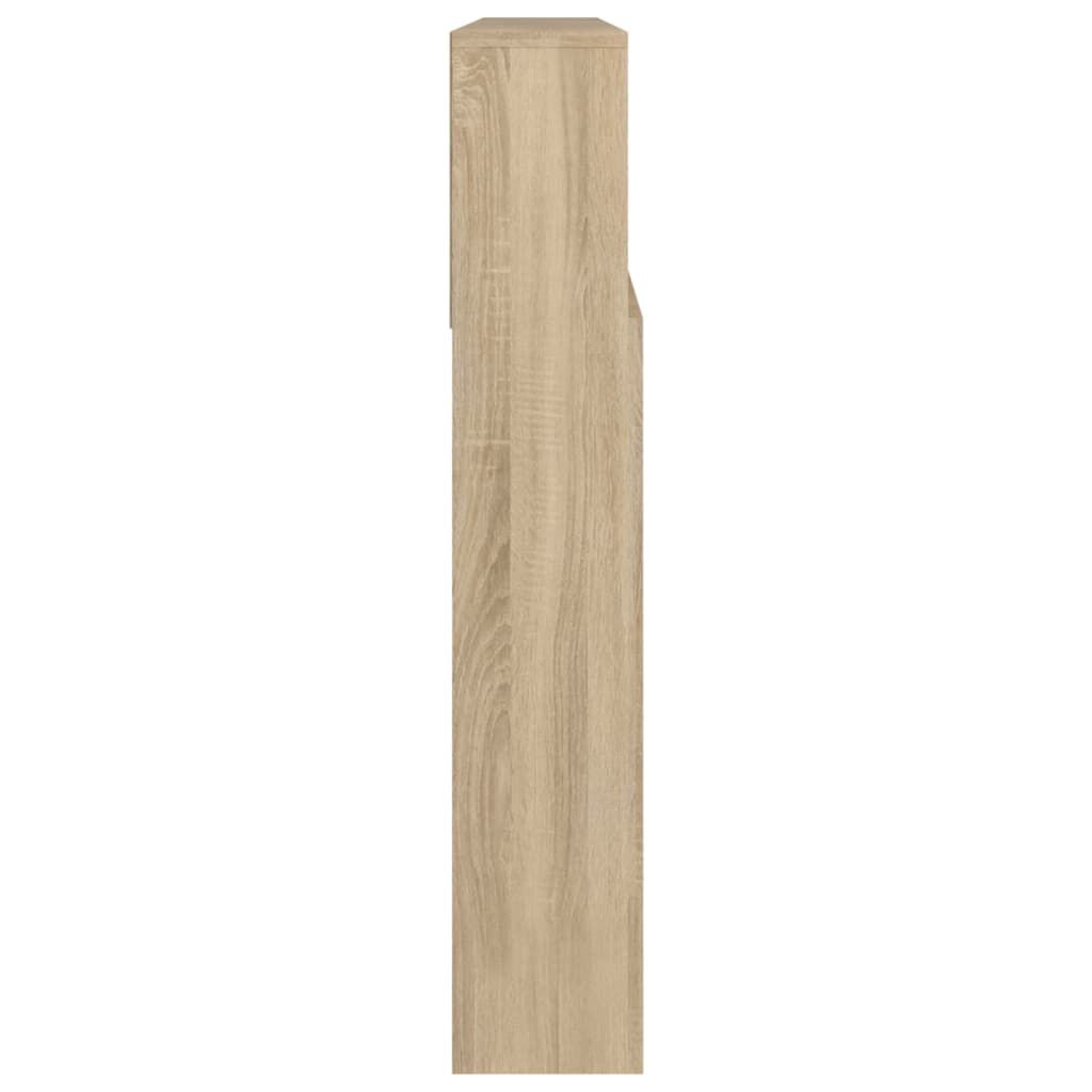 vidaXL Κεφαλάρι Με Αποθηκευτικό Χώρο Sonoma Δρυς 220 x 19 x 103,5 εκ.