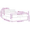 vidaXL Οθωμανικό κρεβάτι με στρώμα & LEDs Σκούρο γκρι 140x200cm Velvet