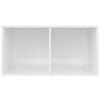 vidaXL Έπιπλο Δίσκων Βινυλίου Γυαλ. Λευκό 71x34x36 εκ. Επεξεργ. Ξύλο