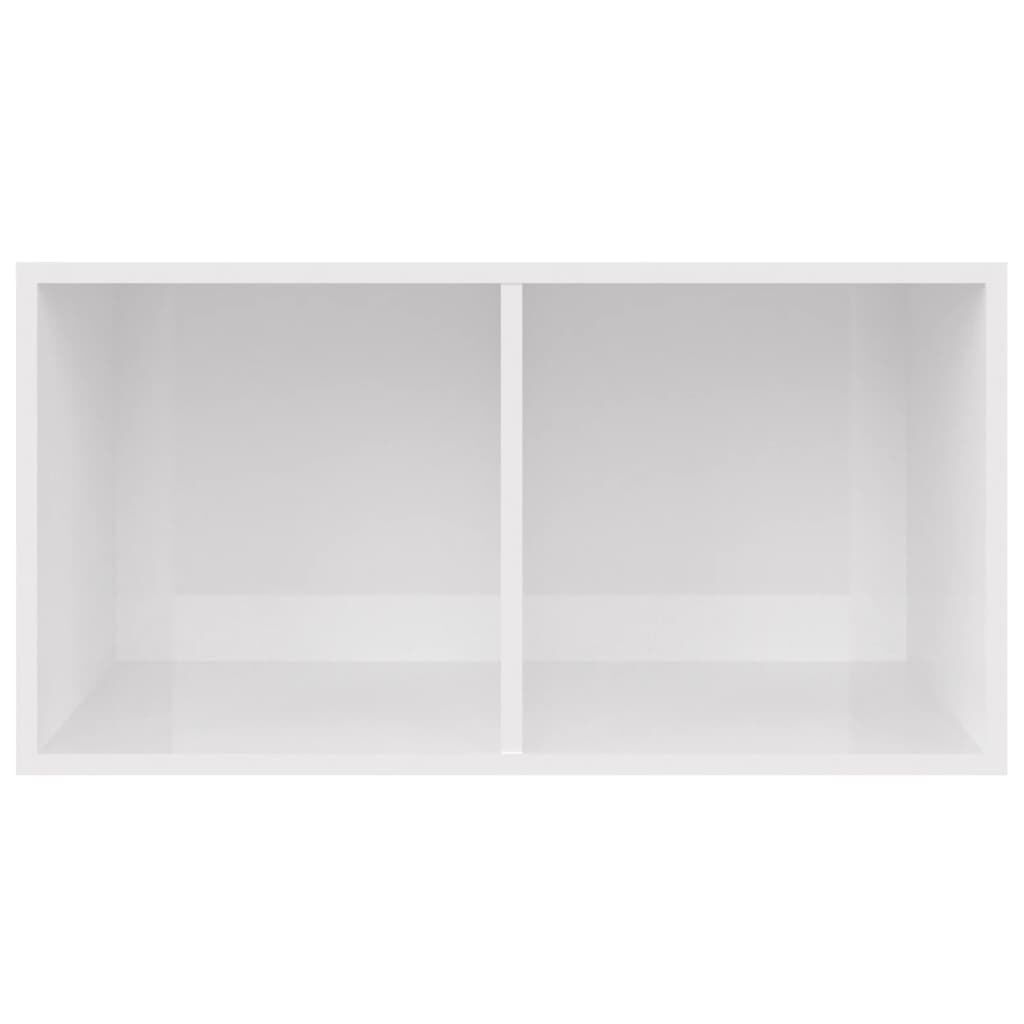 vidaXL Έπιπλο Δίσκων Βινυλίου Γυαλ. Λευκό 71x34x36 εκ. Επεξεργ. Ξύλο