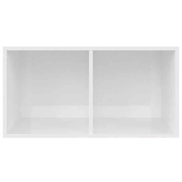 vidaXL Έπιπλο Δίσκων Βινυλίου Γυαλ. Λευκό 71x34x36 εκ. Επεξεργ. Ξύλο