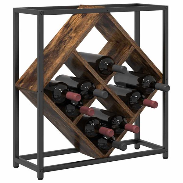 vidaXL Ράφι Κρασιού Καπνιστή δρυς 51 x 18 x 52.5 εκ.