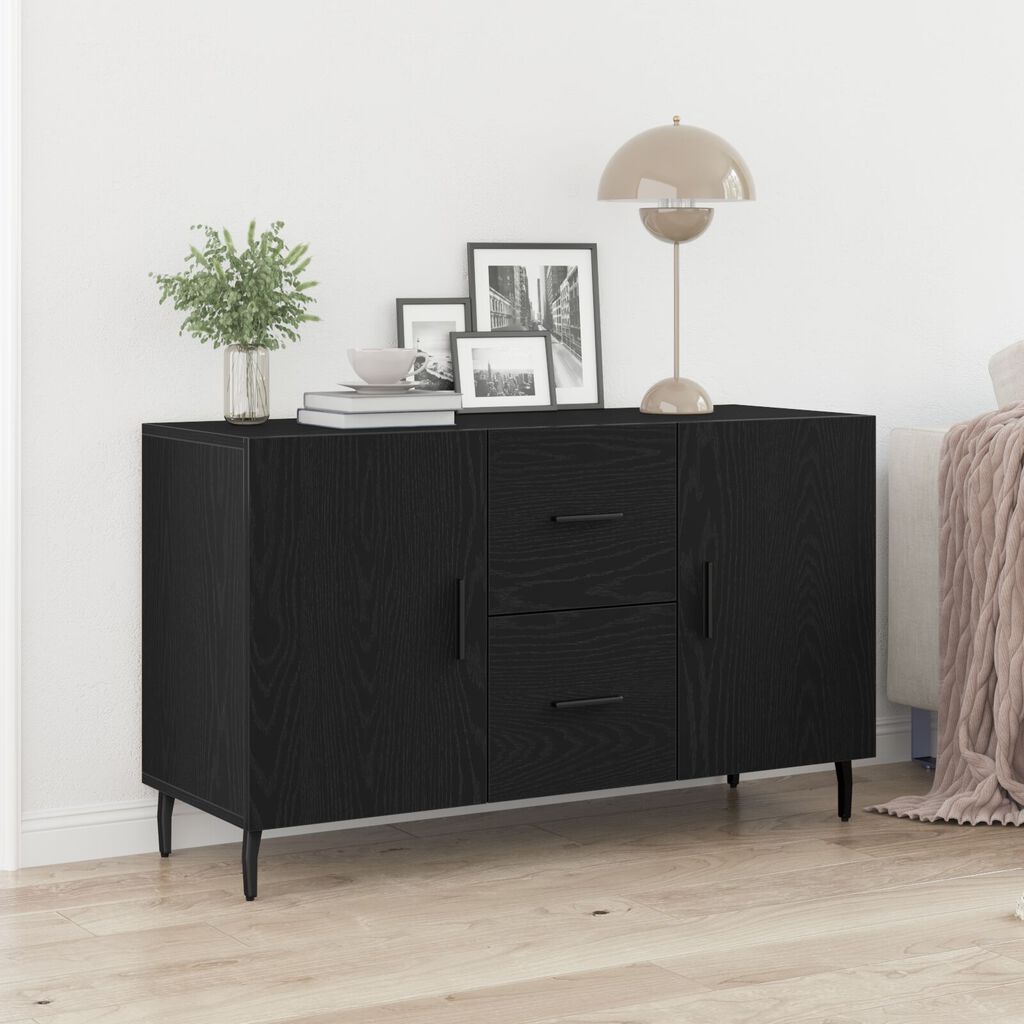 vidaXL Μπουφές Μαύρος Δρυς 100x36x60 εκ από Ξύλο