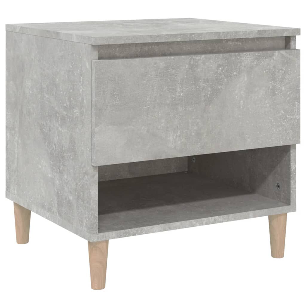 vidaXL Κομοδίνο Γκρι Σκυρ. 50 x 46 x 50 εκ. από Επεξεργασμένο Ξύλο