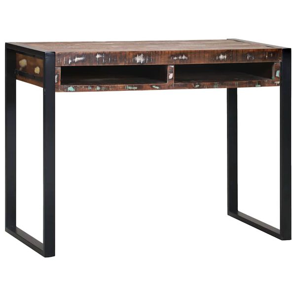 vidaXL Γραφείο Πολύχρωμο 100 x 50 x 75 cm Μασίφ ανακυκλωμένο ξύλο