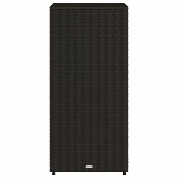 vidaXL Ντουλάπι Αποθήκευσης Κήπου Μαύρο 50x55x115 εκ. Συνθετικό Ρατάν