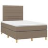 vidaXL &Kappa;&rho;&epsilon;&beta;ά&tau;&iota; Boxspring &mu;&epsilon; &Sigma;&tau;&rho;ώ&mu;&alpha; & LED Taupe 120x190 &epsilon;&kappa;. &Upsilon;&phi;&alpha;&sigma;&mu;ά&tau;&iota;&nu;&omicron;