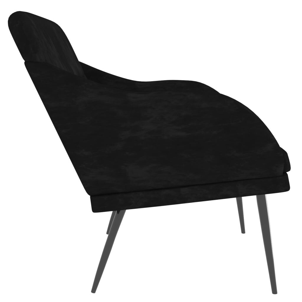 vidaXL Πάγκος Μαύρος 110x76x80 εκ. Βελούδινος