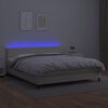 vidaXL &Kappa;&rho;&epsilon;&beta;ά&tau;&iota; Boxspring &mu;&epsilon; &Sigma;&tau;&rho;ώ&mu;&alpha; & LED &Kappa;&rho;&epsilon;&mu; 160x200 &epsilon;&kappa;. &Sigma;&upsilon;&nu;&theta;. &Delta;έ&rho;&mu;&alpha;