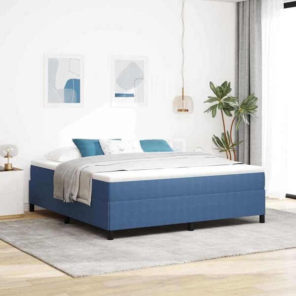 vidaXL Σκελετός Κρεβατιού Μπλε 180 x 200 cm Βελούδο