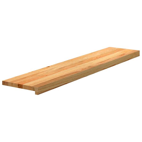 vidaXL Πατάκια Σκάλας 12 τεμ. Ανοιχτό Καφέ 120x30x2 cm Ξύλο Δρυός