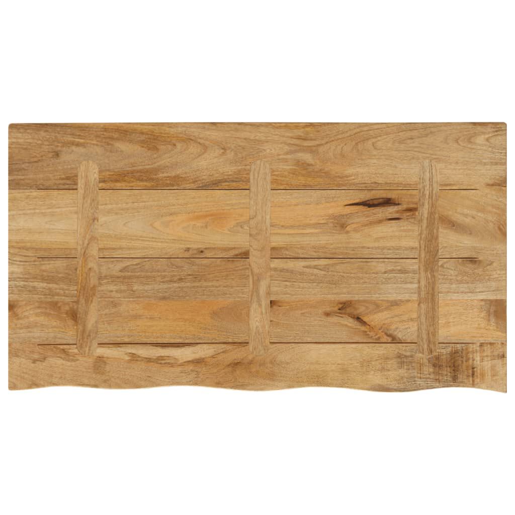 vidaXL Επιφάνεια Τραπεζιού 100x60x3,8 εκ. Live Edge Μασίφ Ξύλο Μάνγκο