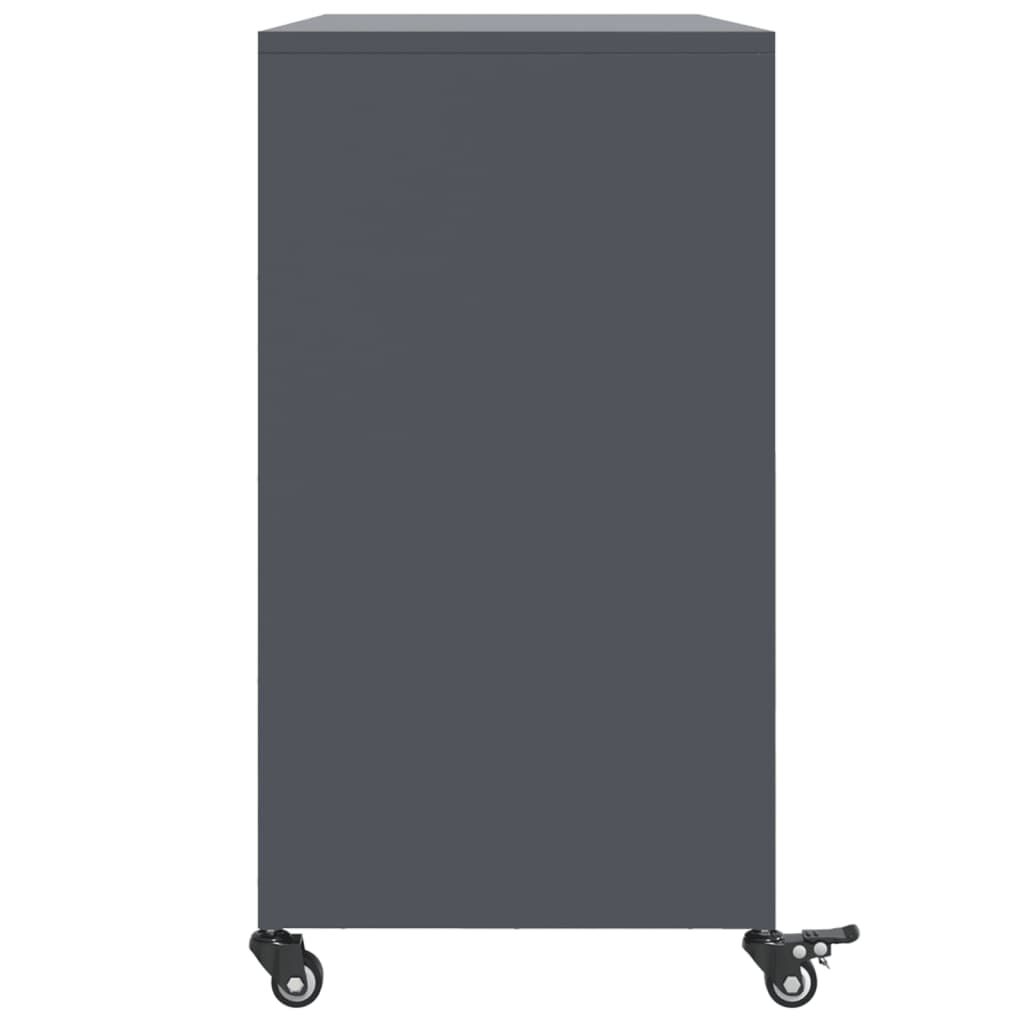 vidaXL Ντουλάπι Ανθρακί 100,5x39x72 εκ. από Χάλυβα