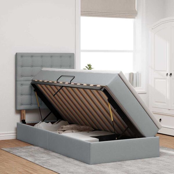 vidaXL &Kappa;&rho;&epsilon;&beta;ά&tau;&iota; &mu;&epsilon; &alpha;&pi;&omicron;&theta;&eta;&kappa;&epsilon;&upsilon;&tau;&iota;&kappa;ό &chi;ώ&rho;&omicron; &kappa;&alpha;&iota; LED &Alpha;&nu;&omicron;&iota;&chi;&tau;ό &gamma;&kappa;&rho;&iota; 90 x 200 cm