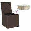 vidaXL Κουτί Μαξιλαριών Καφέ 50 x 50 x 50 cm συνθετικό ρατάν