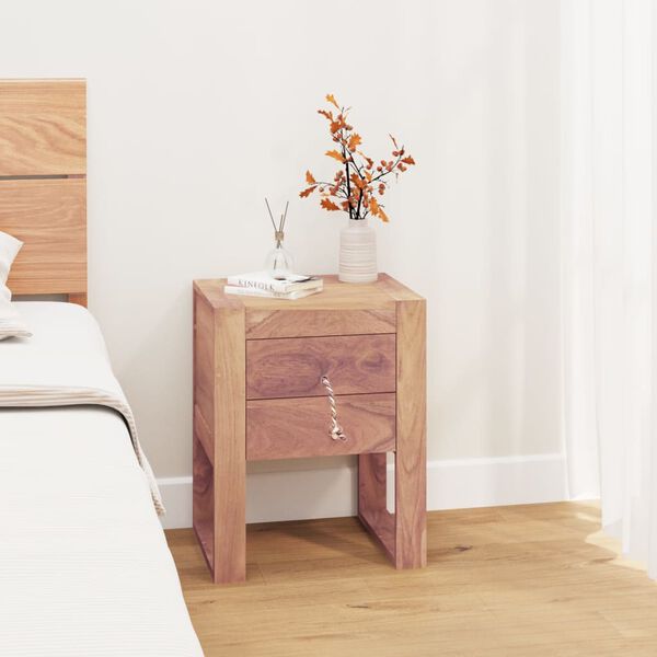 vidaXL Κομοδίνο 40 x 30 x 50 εκ. από Μασίφ Ξύλο Teak