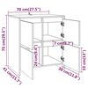 vidaXL Ντουλάπια 2 τεμ. Sonoma Δρυς 70 x 41 x 75 εκ. από Επεξ. Ξύλο