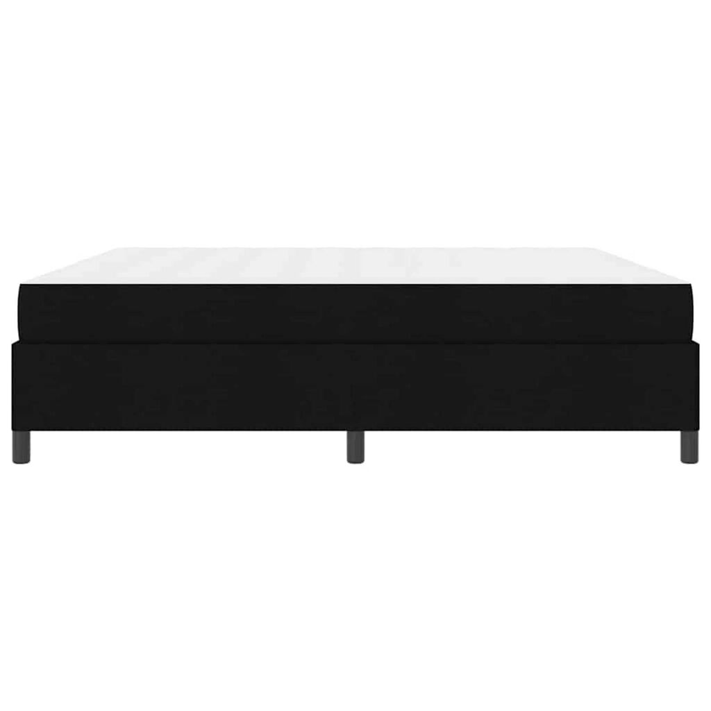 vidaXL Κρεβάτι με ελατήρια Μαύρο και Μαύρο 200 x 200 cm