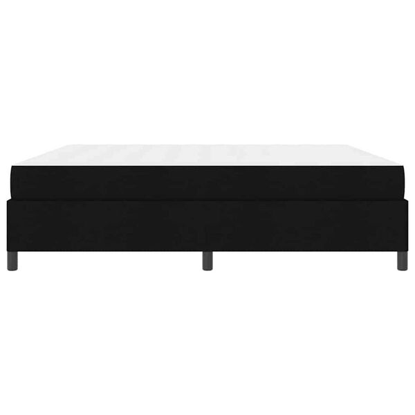 vidaXL Κρεβάτι με ελατήρια Μαύρο και Μαύρο 200 x 200 cm