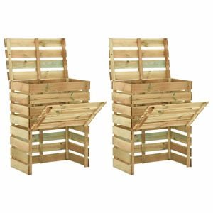 vidaXL &Sigma;&chi;ά&rho;&omega;&mu;&alpha; &Kappa;ή&pi;&omicron;&upsilon; 2 pcs &Pi;&rho;ά&sigma;&iota;&nu;&omicron; 110 x 58 x 113 &epsilon;&kappa; &Mu;&alpha;&sigma;ί&phi; &Xi;ύ&lambda;&omicron; &Pi;&epsilon;ύ&kappa;&omicron;&upsilon;