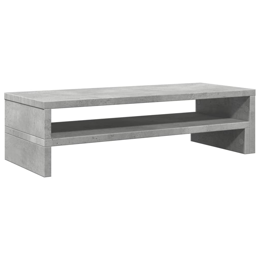 vidaXL Βάση Οθονών Γκρι του Σκυροδέματος 54x22x15 εκ. από Επεξ. Ξύλο