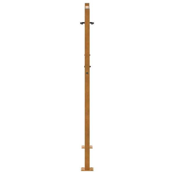 vidaXL Πύλη κήπου 105x130 cm από χάλυβα με κυματοειδές σχέδιο