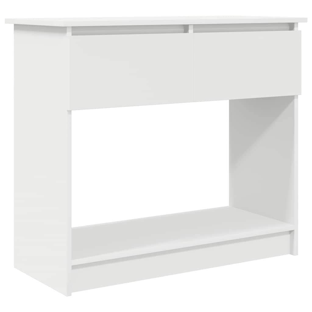 vidaXL Τραπέζι κονσόλας με συρτάρια Λευκό 85,5x38,5x74,5 cm