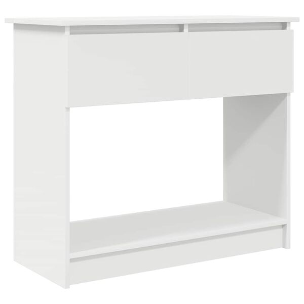 vidaXL Τραπέζι κονσόλας με συρτάρια Λευκό 85,5x38,5x74,5 cm