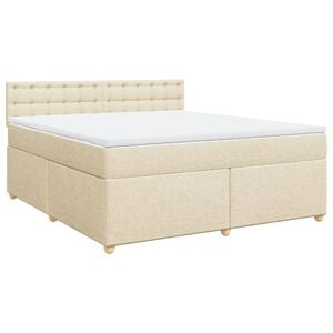 vidaXL &Kappa;&rho;&epsilon;&beta;ά&tau;&iota; Boxspring &mu;&epsilon; &Sigma;&tau;&rho;ώ&mu;&alpha; &Kappa;&rho;&epsilon;&mu; 180x200 &epsilon;&kappa;. &Upsilon;&phi;&alpha;&sigma;&mu;ά&tau;&iota;&nu;&omicron;