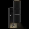 vidaXL Εξωτερικά Φωτιστικά Τοίχου 2 pcs Μαύρο 7 x 10 x 22 εκ