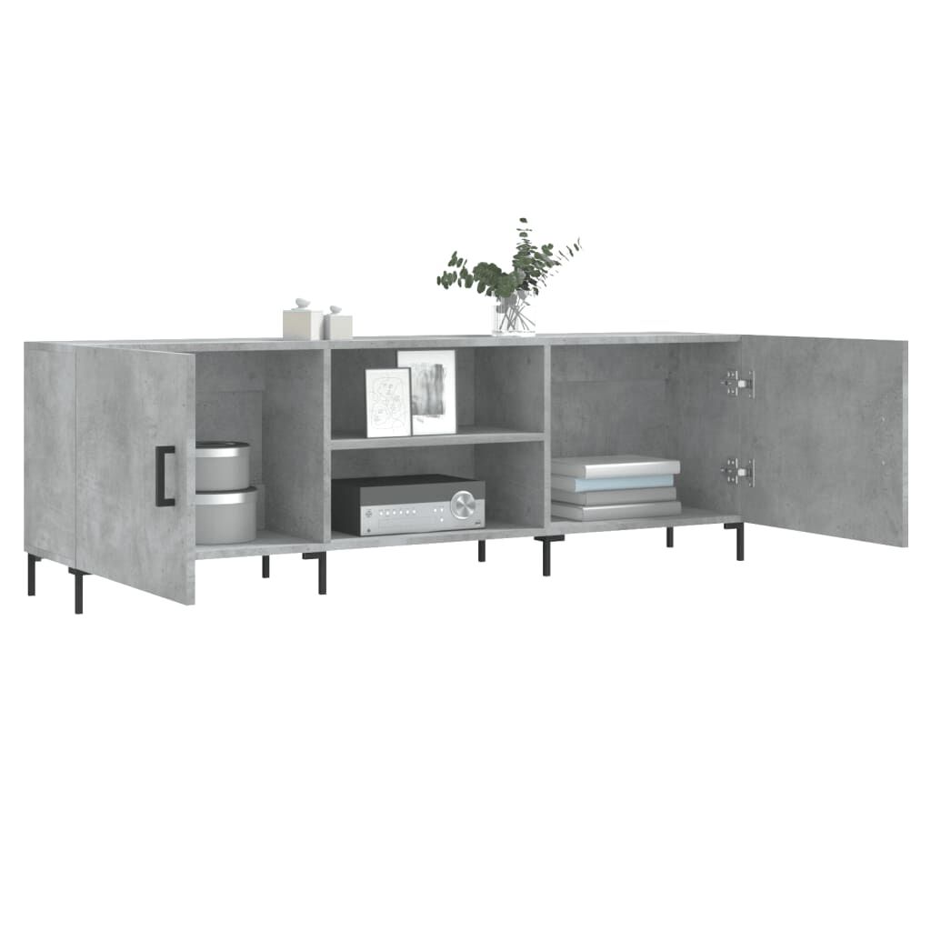 vidaXL Έπιπλο Τηλεόρασης Γκρι Σκυροδέματος 150x30x50 εκ. Επεξ. Ξύλο