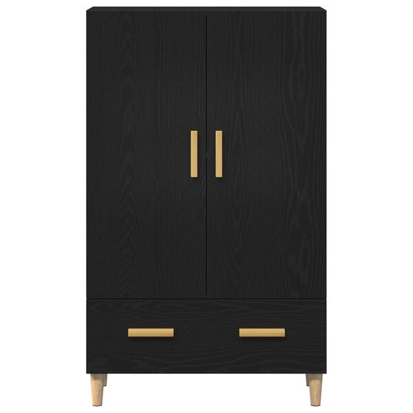 vidaXL Highboard με συρτάρι Μαύρο 70 x 31 x 115 εκ Επεξεργασμένο ξύλο