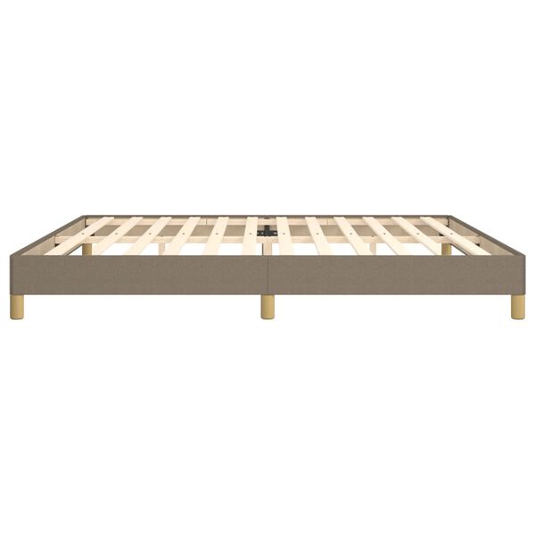 vidaXL Σκελετός Κρεβατιού Χωρίς Στρώμα Taupe 200x200 εκ.Υφασμάτινο