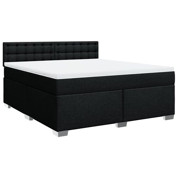 vidaXL &Kappa;&rho;&epsilon;&beta;ά&tau;&iota; Boxspring &mu;&epsilon; &Sigma;&tau;&rho;ώ&mu;&alpha; &Mu;&alpha;ύ&rho;&omicron; 180x200 &epsilon;&kappa;. &Upsilon;&phi;&alpha;&sigma;&mu;ά&tau;&iota;&nu;&omicron;