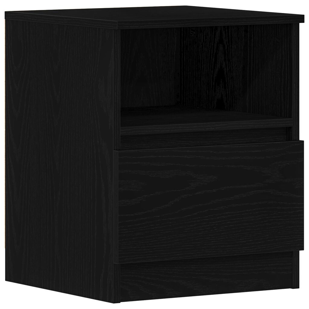 vidaXL Κομοδίνο Μαύρο Δρυς 40x40x50 εκ από Ξύλο