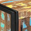 vidaXL Ντουλάπα Παπουτσιών με ράφι Μαύρο Μασίφ ανακυκλωμένο ξύλο