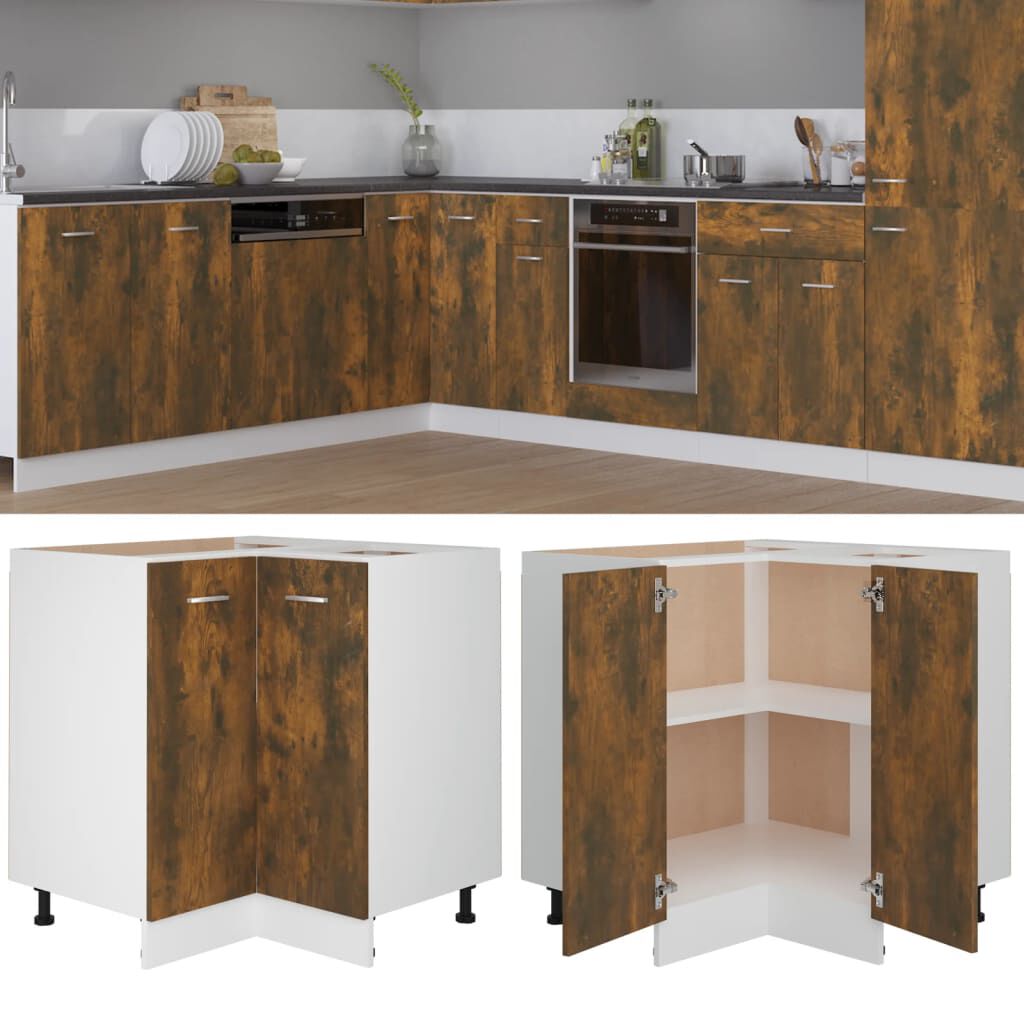 vidaXL Ντουλάπι Κουζίνας Lyon Καπνιστή Δρυς 75,5x75,5x81,5εκ.
