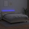 vidaXL &Kappa;&rho;&epsilon;&beta;ά&tau;&iota; Boxspring &mu;&epsilon; &Sigma;&tau;&rho;ώ&mu;&alpha; & LED &Kappa;&rho;&epsilon;&mu; 140x190 &epsilon;&kappa;. &Sigma;&upsilon;&nu;&theta;. &Delta;έ&rho;&mu;&alpha;