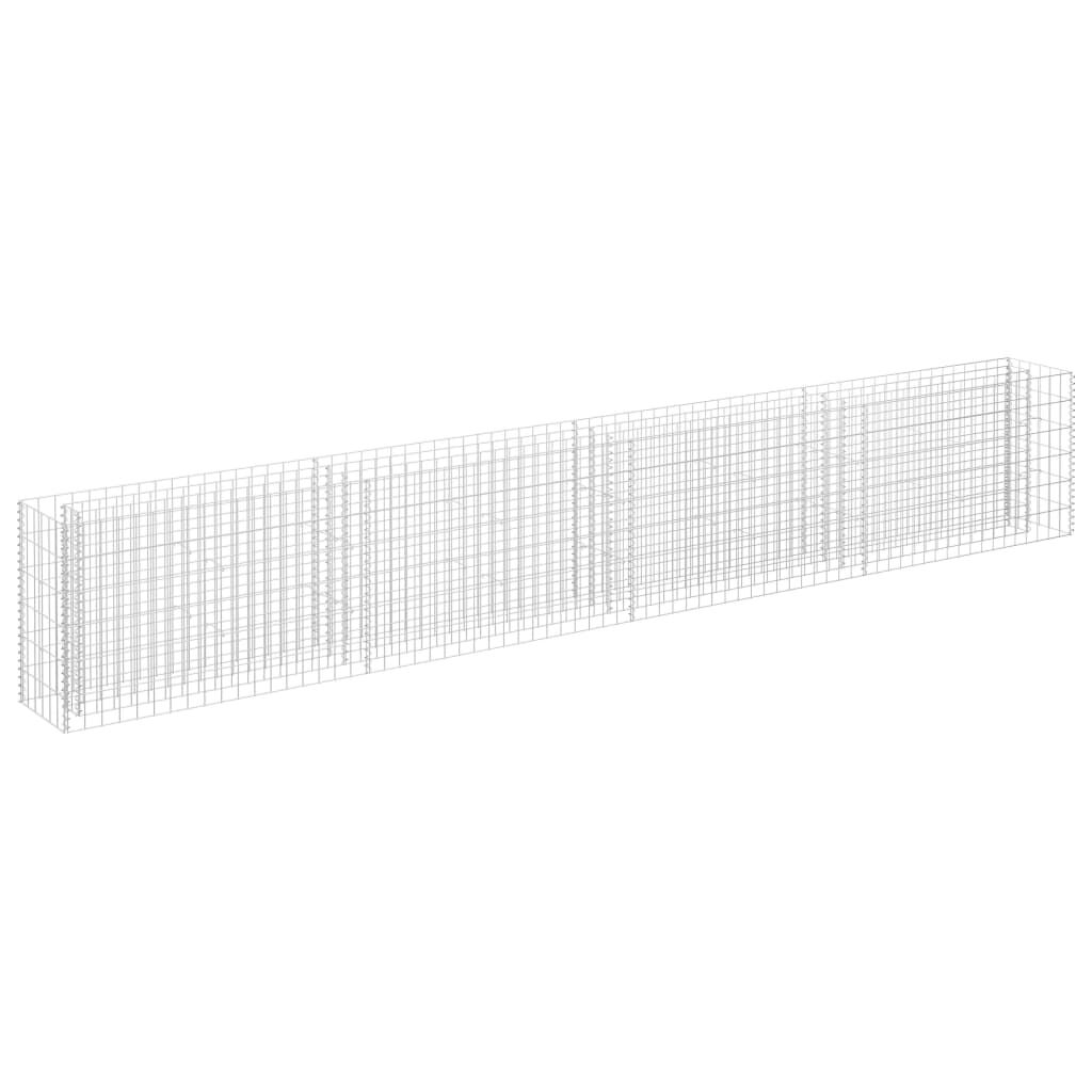 vidaXL Συρματοκιβώτιο-Γλάστρα Υπερυψωμένη 360x30x60 εκ. Γαλβ. Χάλυβας