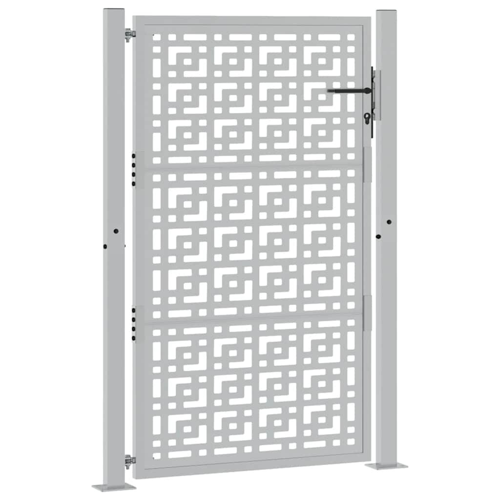 vidaXL Πύλη κήπου 105x155 cm Σταυρός σχεδιασμού από διαβρωμένο χάλυβα