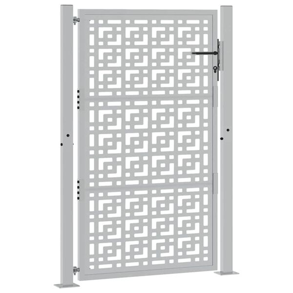 vidaXL Πύλη κήπου 105x155 cm Σταυρός σχεδιασμού από διαβρωμένο χάλυβα