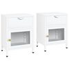vidaXL &Kappa;&omicron;&mu;&omicron;&delta;ί&nu;&alpha; 2 &tau;&epsilon;&mu;. &Lambda;&epsilon;&upsilon;&kappa;ά 40 x 30 x 54,5 &epsilon;&kappa;. &alpha;&pi;ό &Alpha;&tau;&sigma;ά&lambda;&iota; / &Gamma;&upsilon;&alpha;&lambda;ί