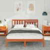 vidaXL Σκελετός Κρεβατιού Καφέ κεριού 120 x 190 cm Μασίφ ξύλο πεύκου